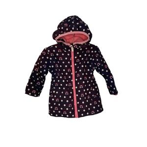 Hatley Dots and Rainbows Microfiber Rain Jacket Size 2 NWT
